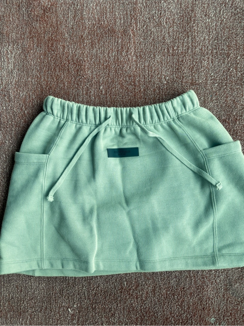 Essentials Fear of God Sage Green Logo Patch Sweatshirt